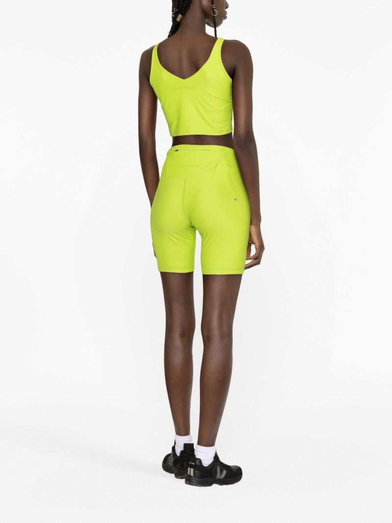 Green Pocketed Half Tight Shorts