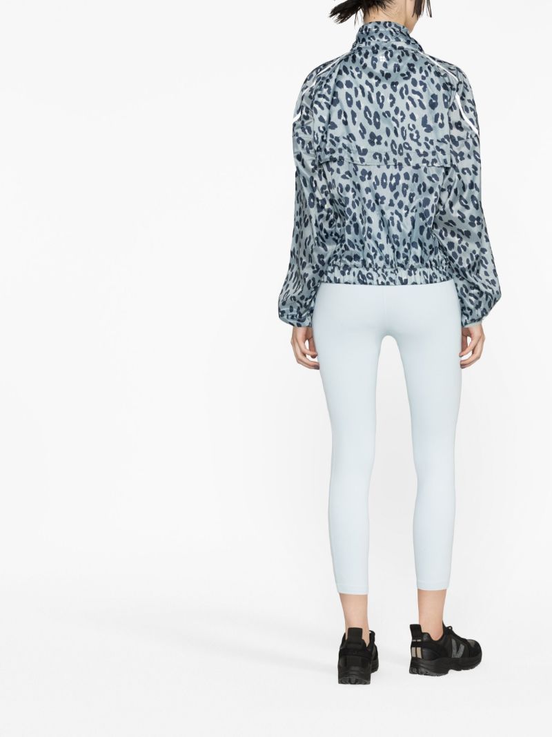 Blue Pack Away Cheetah-print Jacket