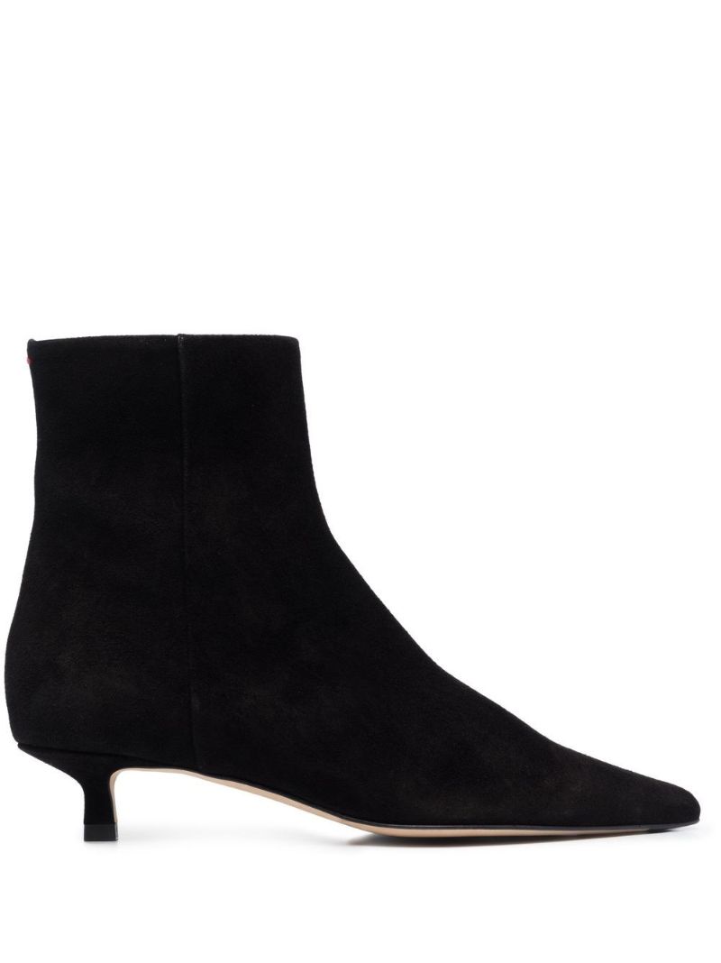 Suede Pointed-toe Boots