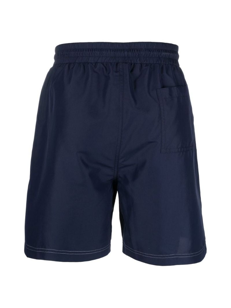 Blue Logo Embroidered Swim Shorts