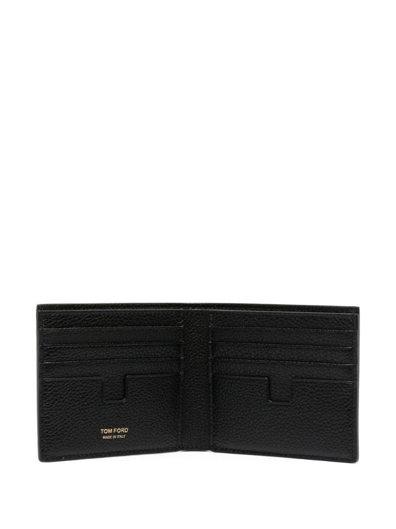 Black Embossed Logo Bi-fold Wallet