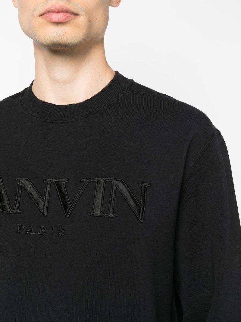 Black Logo Embroidered Sweatshirt