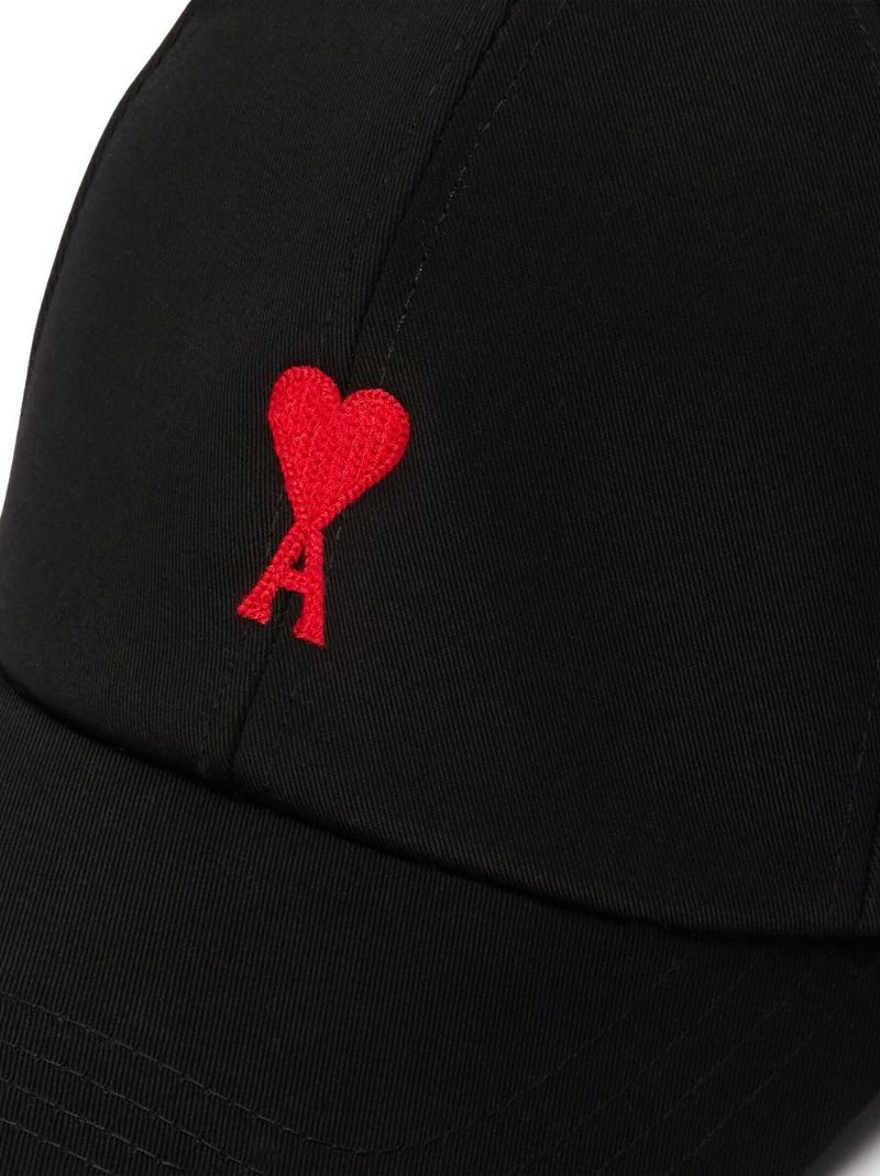 Black Ami De Coeur Embroidered Cap