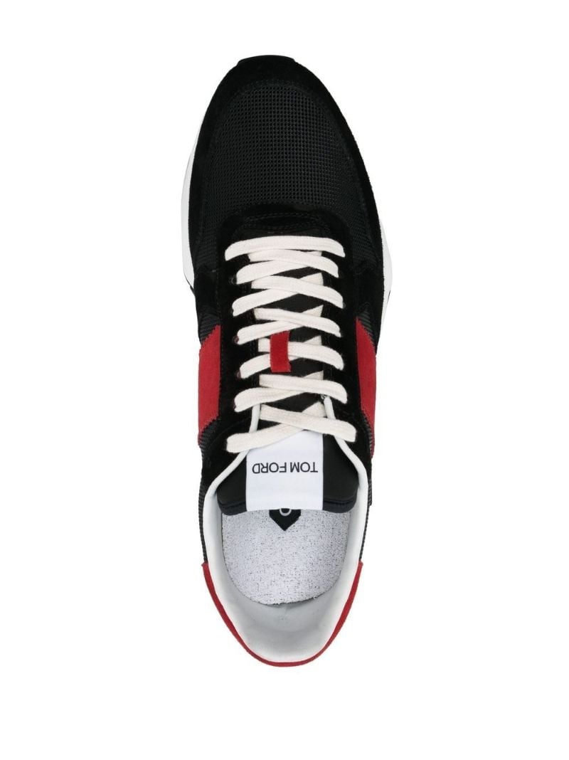 Black Panelled Low Top Sneakers