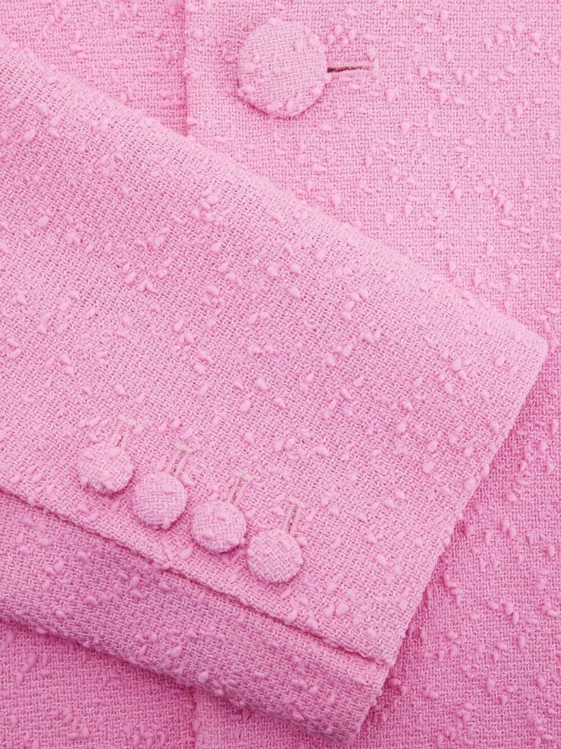 Pink Single-breasted Coat
