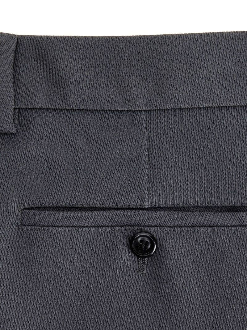 Grey Virgin Wool Flared Trousers