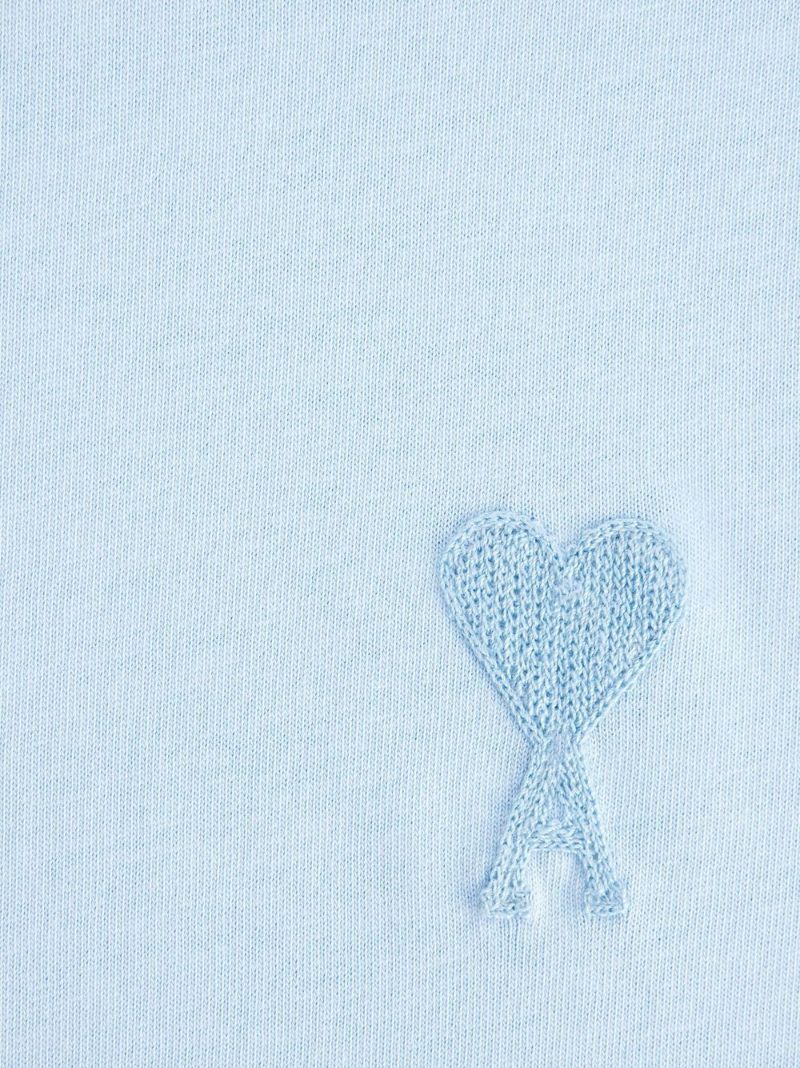 Blue Ami De Coeur Motif T-shirt
