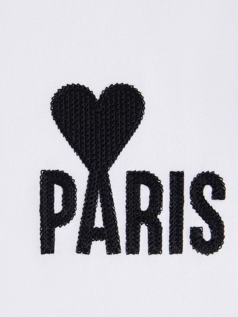 White Logo Embroidered T-shirt