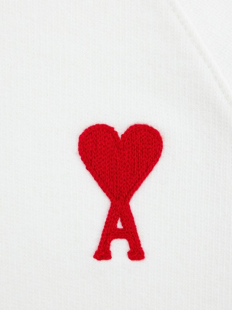 White Ami De Coeur Organic-cotton Hoodie