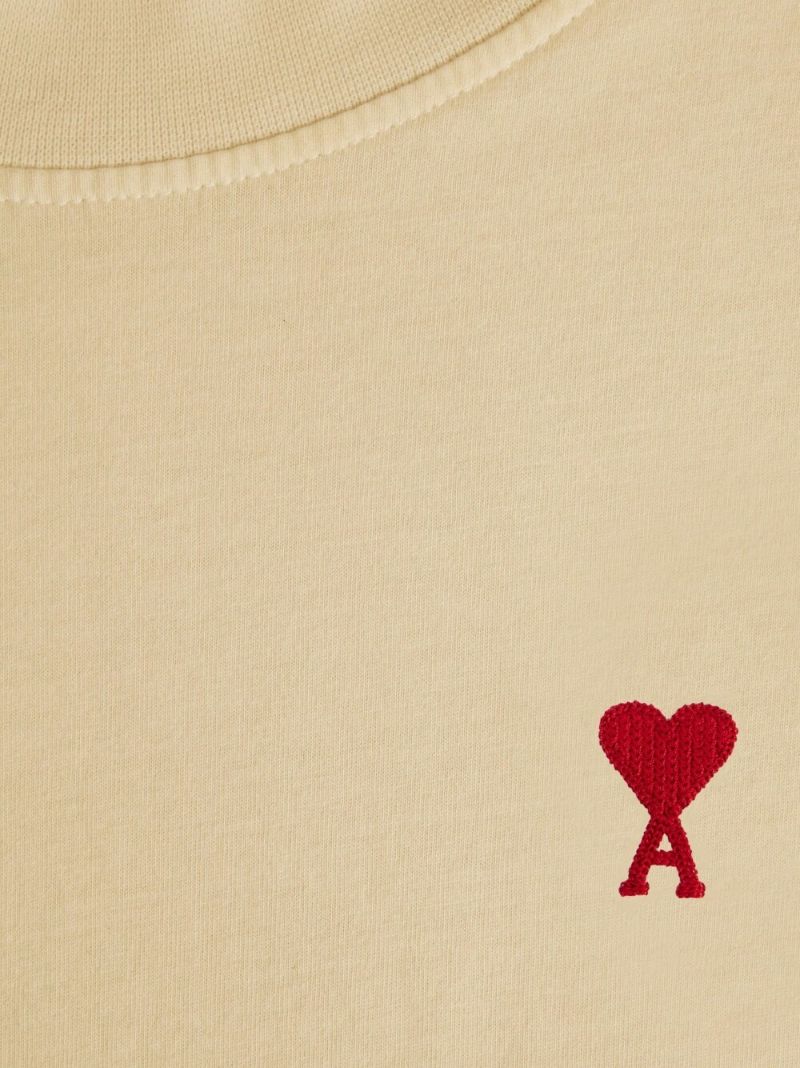 Beige Amid E Coeur Embroidered T-shirt