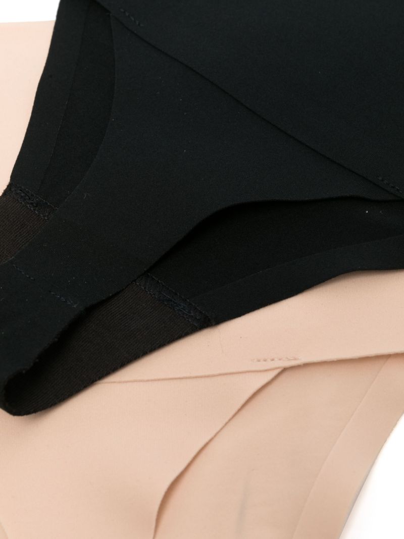 Black and Beige Undetectable Thong Set