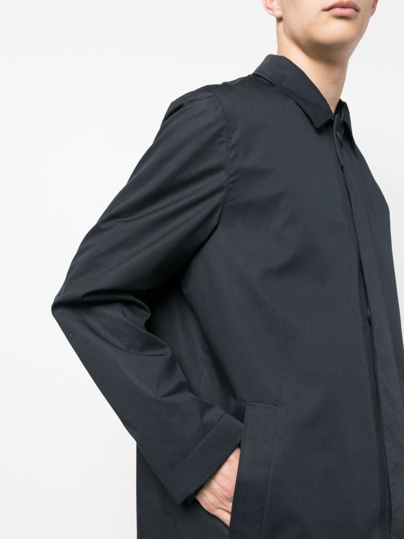 Navy Mac Long-sleeve Cotton Coat