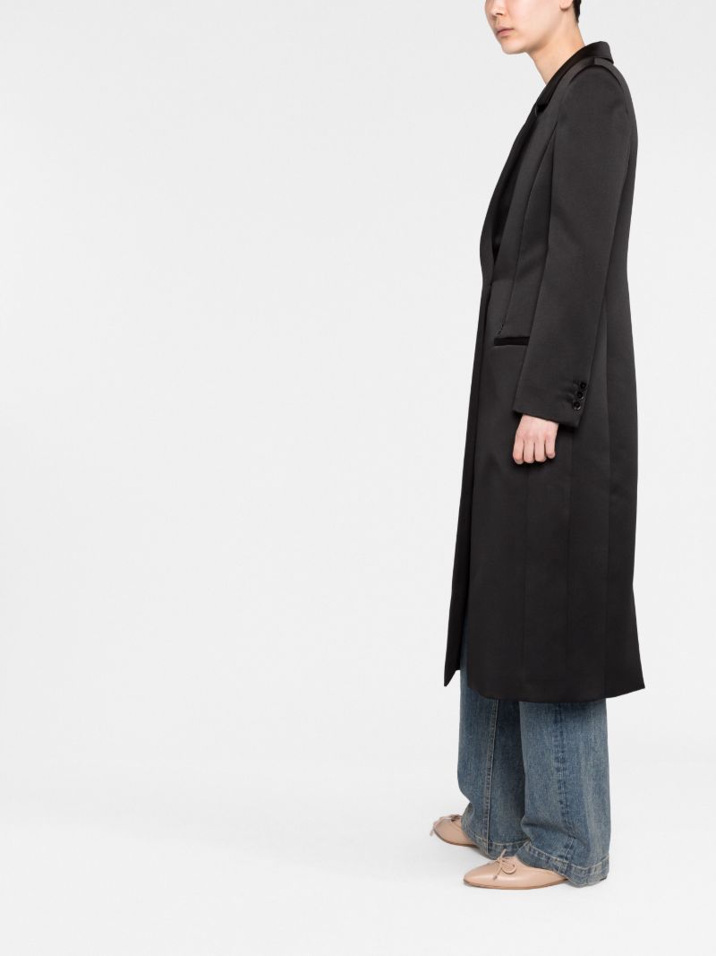 Black Single-breasted Tailored Coat