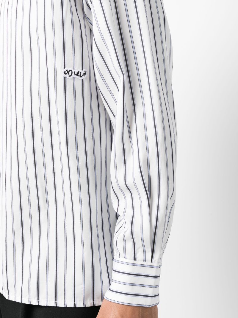 Blue and White Striped Shirt