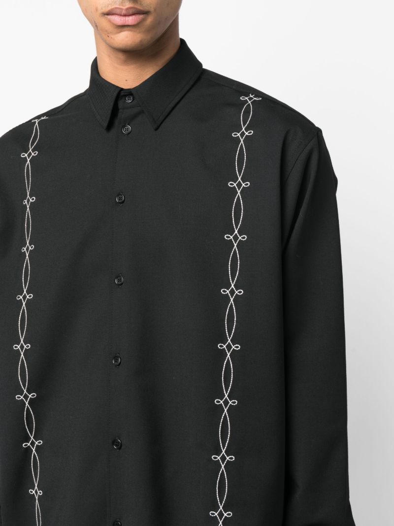 Black Damon Embroidered Shirt