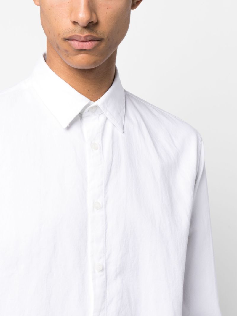 White Long-sleeve Cotton Shirt