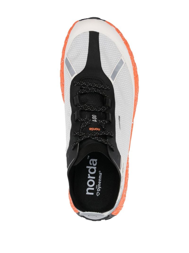 Grey and Orange 001 G+ Spike Sneakers