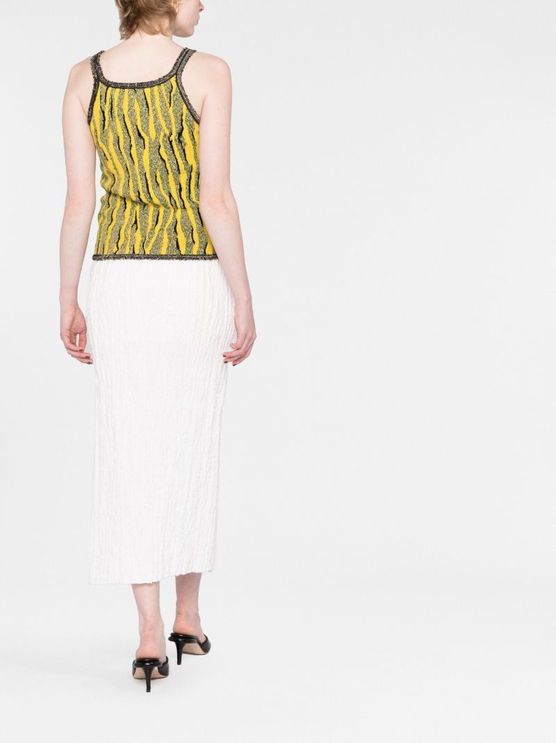 Yellow Tiger-jacquard Vest