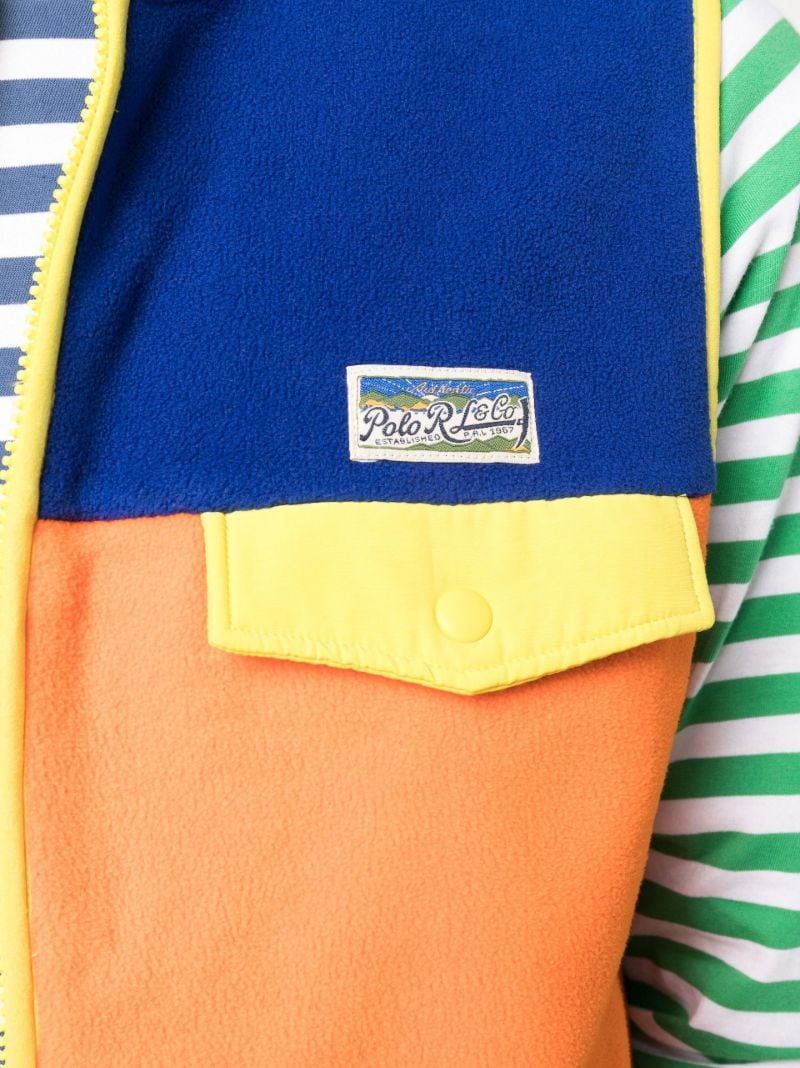 Orange Colourblock Fleece Gilet