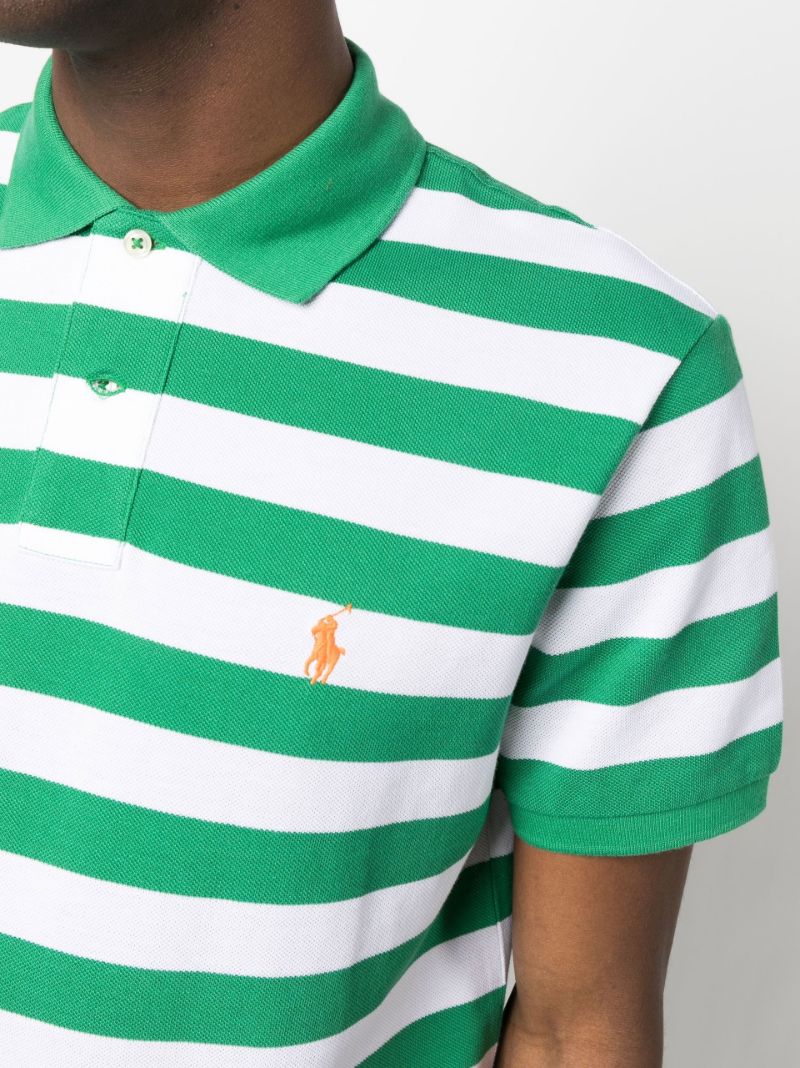 Green Polo Pony Striped Polo Shirt