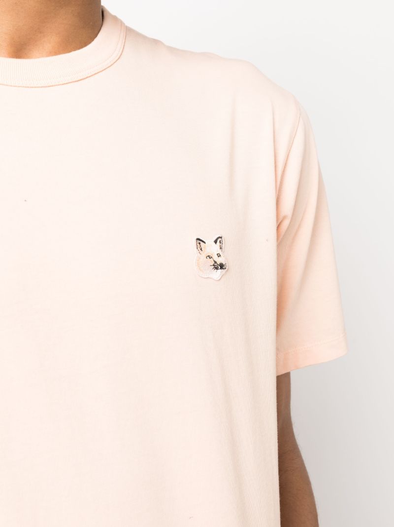 Pink Fox Head Cotton T-shirt