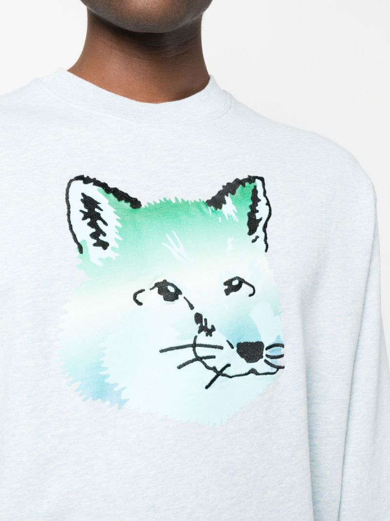 Blue Fox Print Sweatshirt