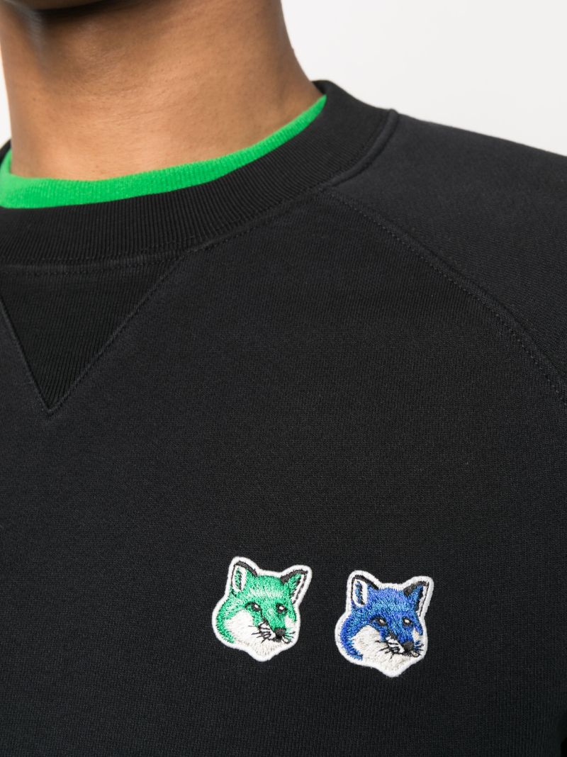 Black Double Fox Head Sweatshirt