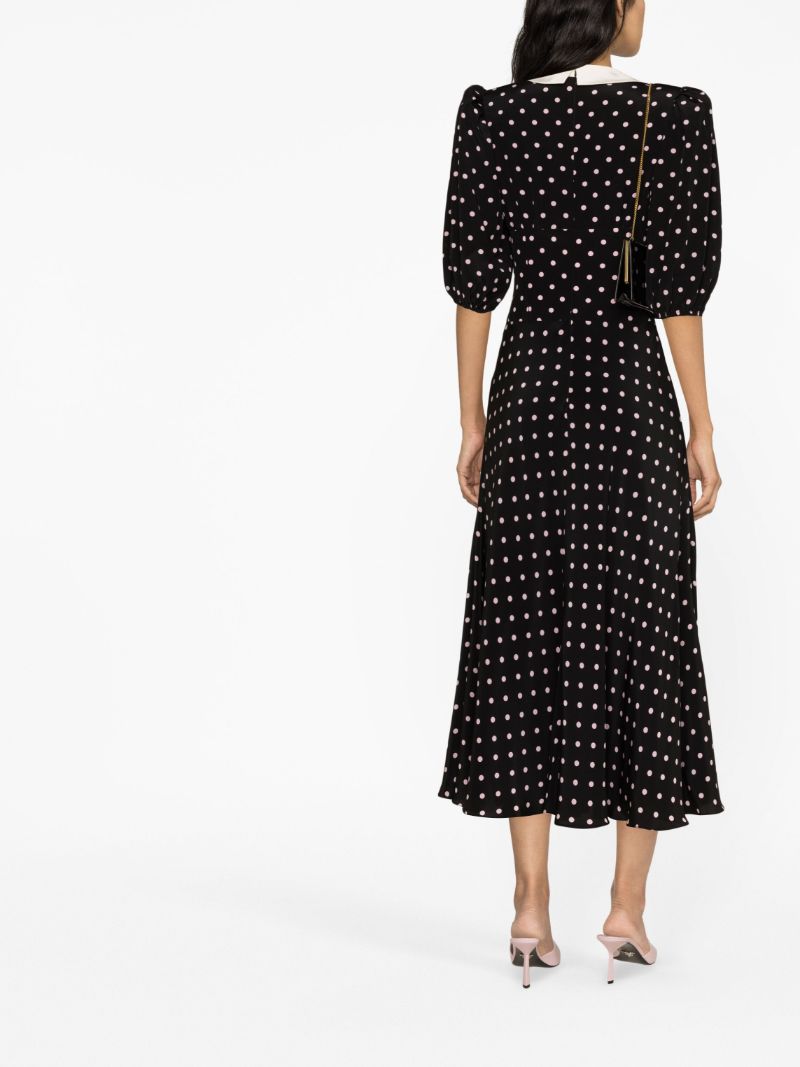 Black Polka-dot A-line Dress