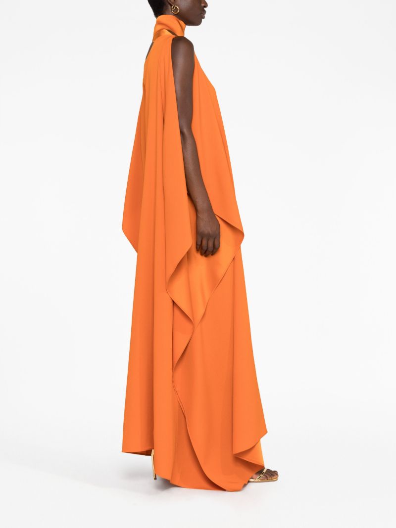Orange Barths Asymmetric Dress
