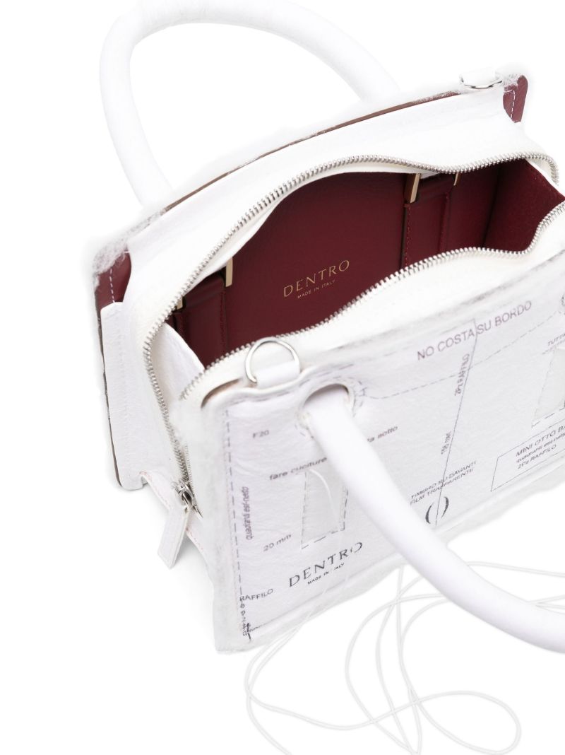 White Mini Otto Paper Top Handle Bag