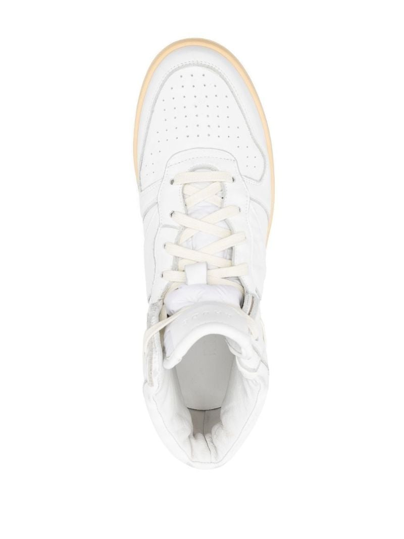 White Rhecess Leather Sneakers