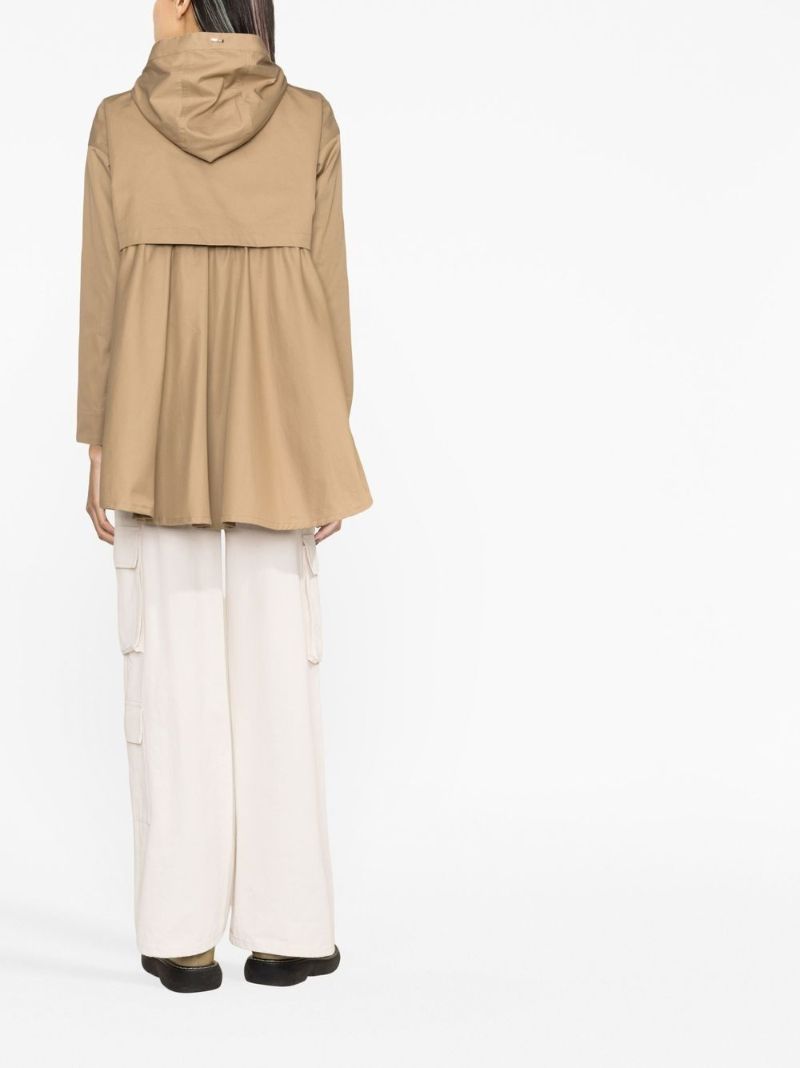 Beige Reversible Zip-up Hooded Jacket