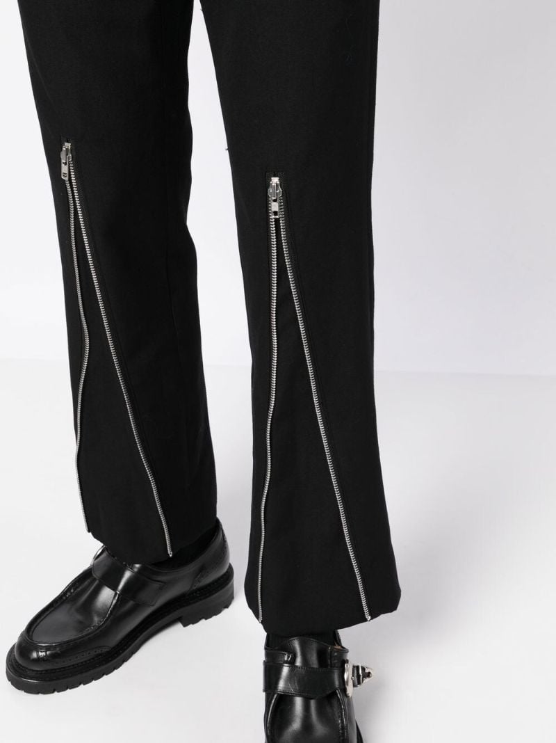 Black Zip-up Skinny Trousers