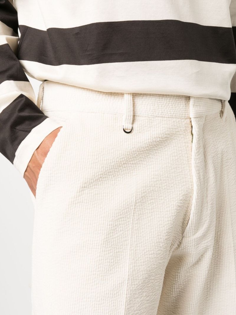 White Straight-leg Corduroy Trousers