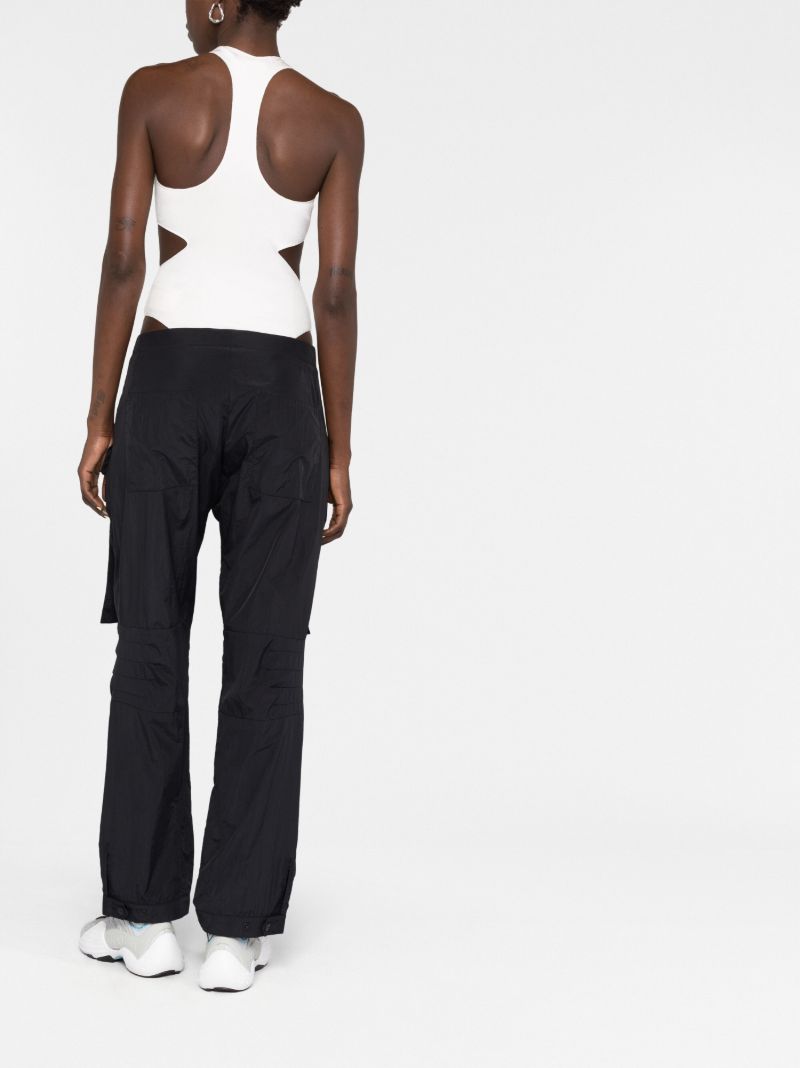 Black Logo Buckle Cargo Trousers