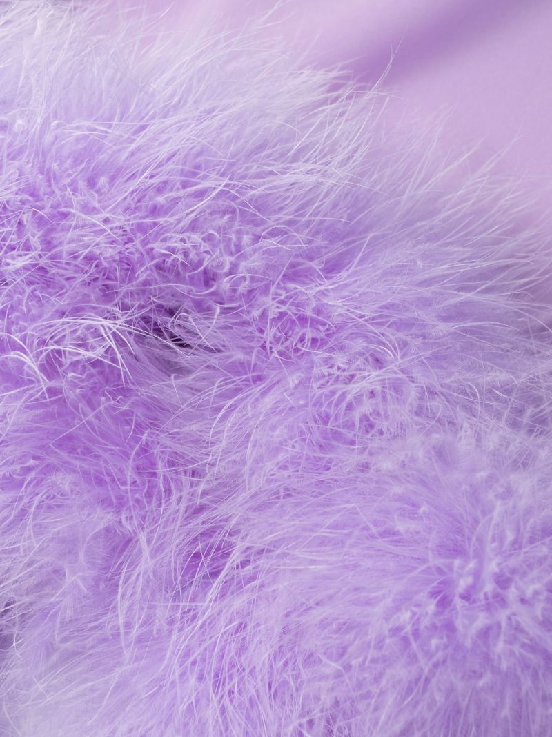 Purple Fluffy You Feather Trim Pyjama Bottoms