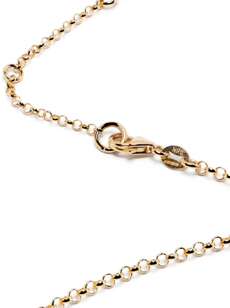 18k Yellow Gold Solar Lunar Strength Small Belcher Chain Diamond Necklace