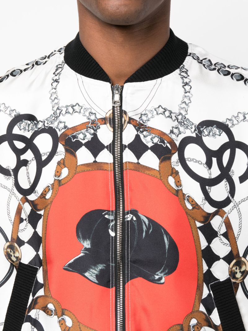 Multicolour Printed Bomber Jacket