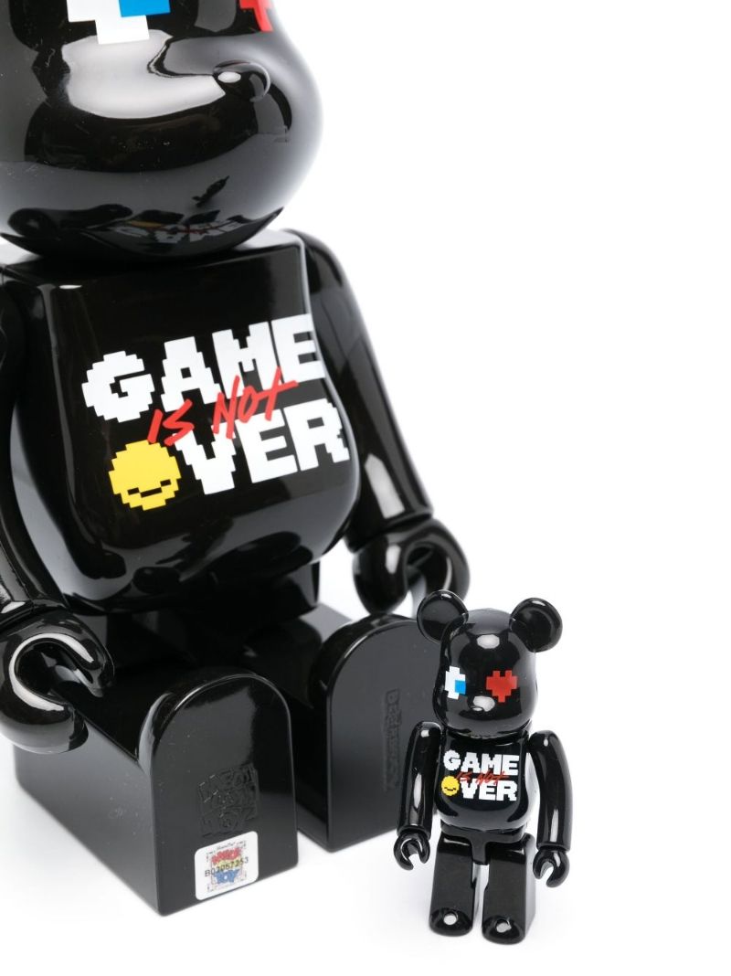 Black Be@rbrick Pac-man X Grafflex 100% and 400% Set