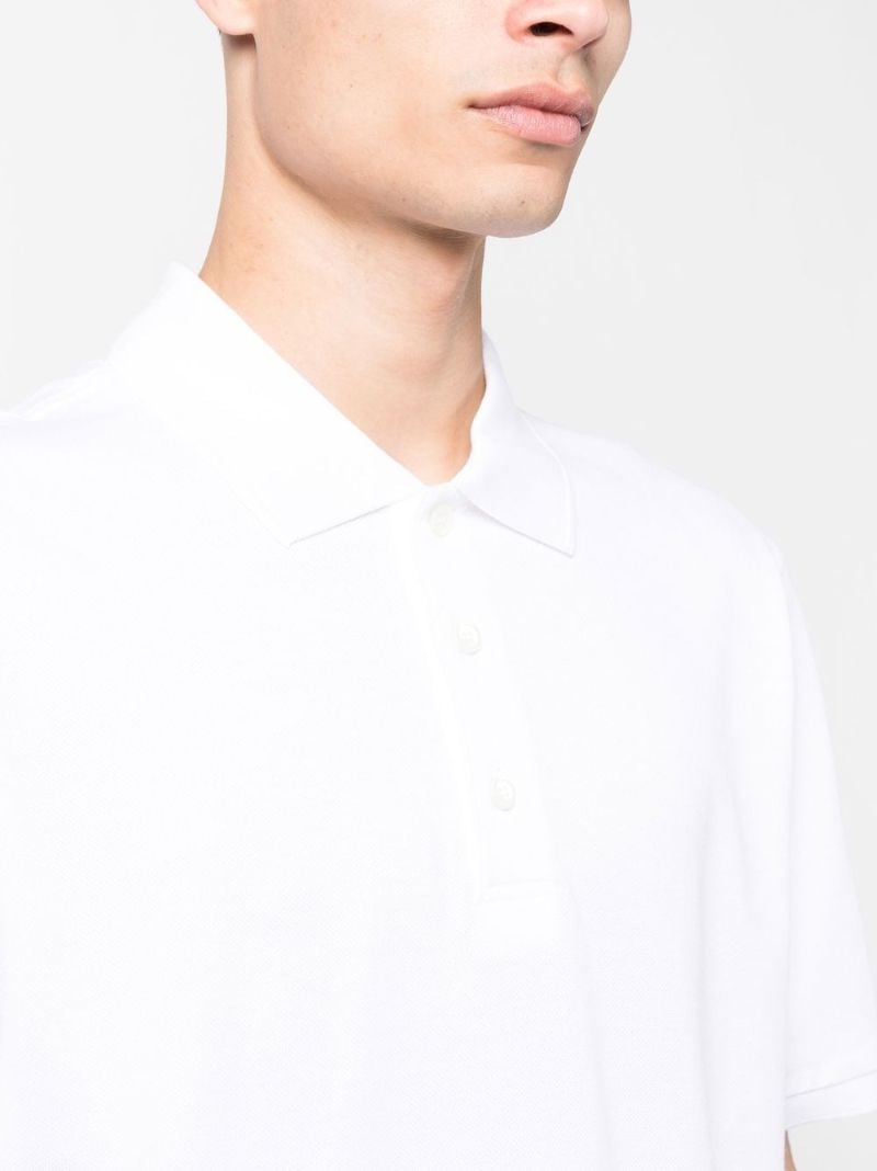 White Cotton Polo Shirt