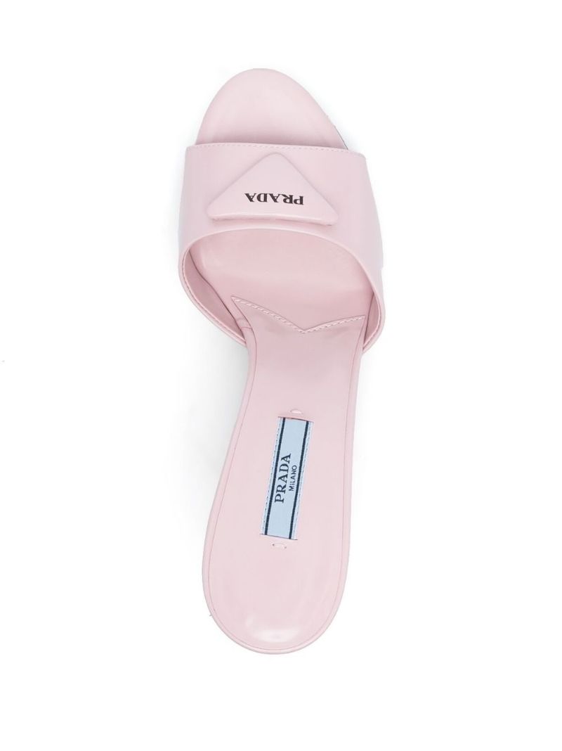 Pink 75 Triangle Logo Mules