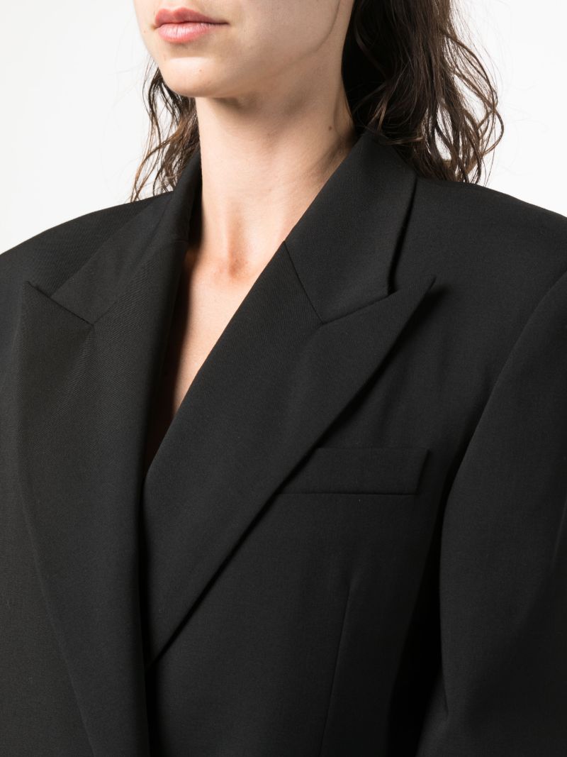 Black Double-breasted Blazer
