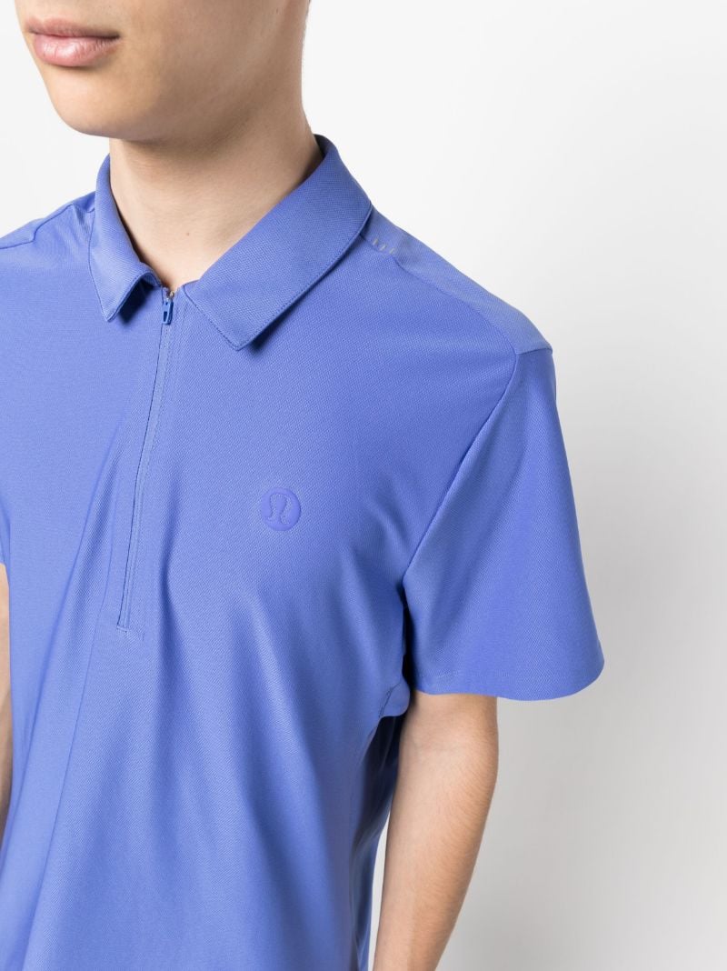 Blue Ventilated Tennis Polo Shirt
