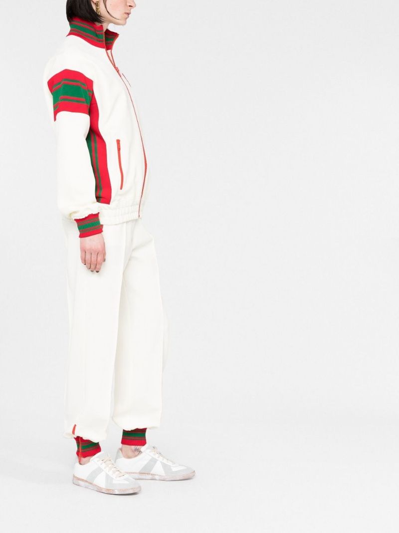 White Zip-up Track Jacket