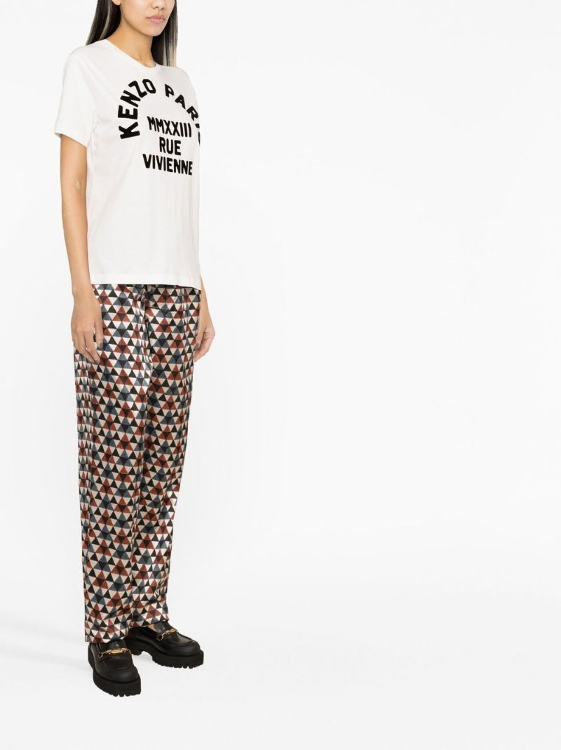 White Rue Vivienne Logo Print T-shirt