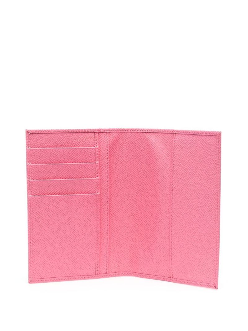 Pink Logo Plaque Bi-fold Wallet
