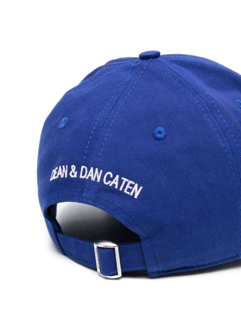 Blue Icon Embroidered Cotton Cap