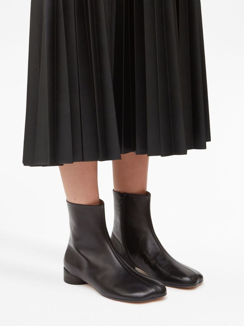 Black Polished Finish Boots