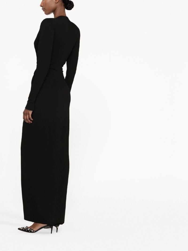 Black V-neck Maxi Dress