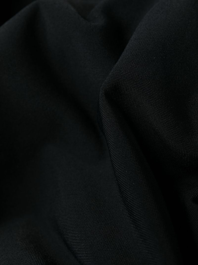 Black Plunge One Shoulder Swimsuit